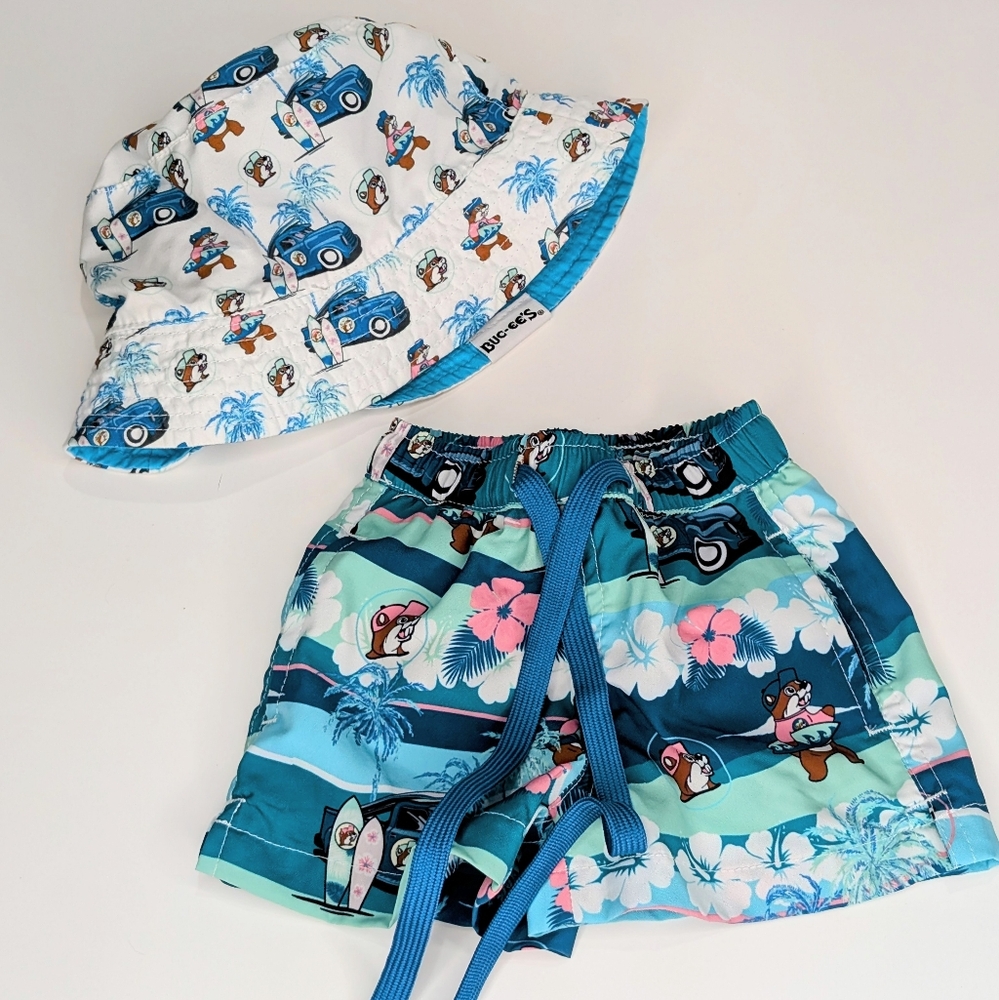 Buc-ee’s Infant Swim Trunks & Buccees Bucket Hat Set | Size 6–9 Months‎
